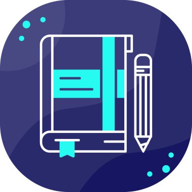 kalem ve kağıt simgesi, vektör illüstrasyon tasarımı