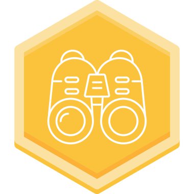 Eğilim biçimi izole edilmiş arkaplanda dürbün simgesi