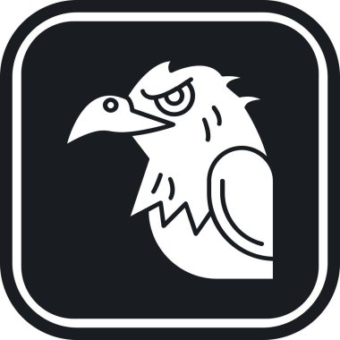 Kartal sembolü kabartma şeklinde. izole vektör simgesi