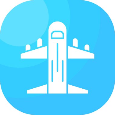 Uçak simgesinin vektör illüstrasyonu