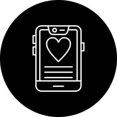 Mobil uygulama simgesinin vektör illüstrasyonu