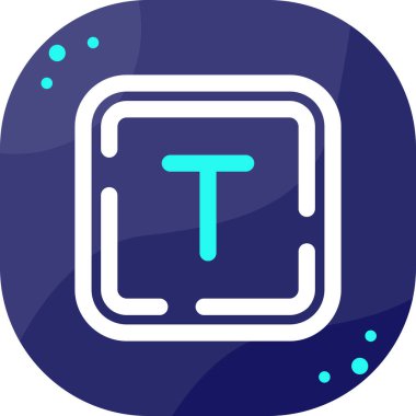 Tek bir harf simgesinin vektör illüstrasyonu