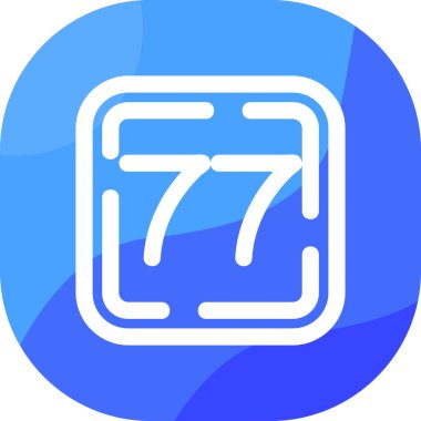 Tek bir 7 numaralı simgenin vektör illüstrasyonu