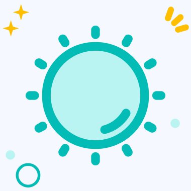 Güneş simgesi, vektör illüstrasyonu