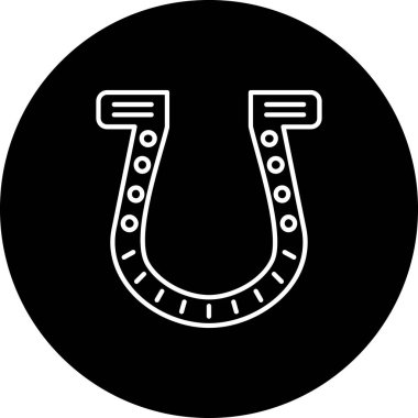 Bir at nalı simgesinin vektör çizimi