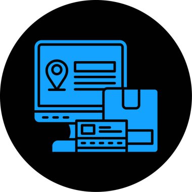 harita simgesi vektör illüstrasyonu