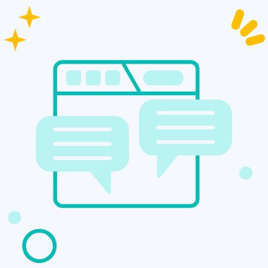 Konuşma baloncukları. Basit illüstrasyon