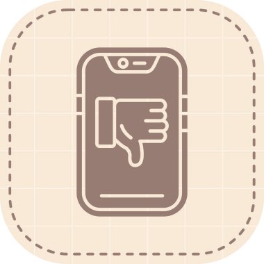 Modern b 'nin vektör çizimi akıllı telefonun simgesinden yoksundur