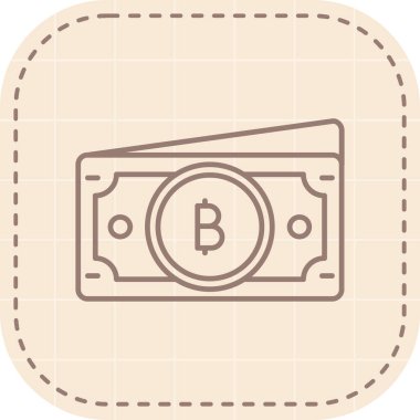 Bitcoin cüzdan vektör çizimi