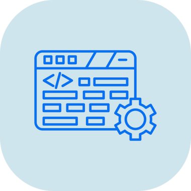 Web geliştirme simgesi vektör illüstrasyonu