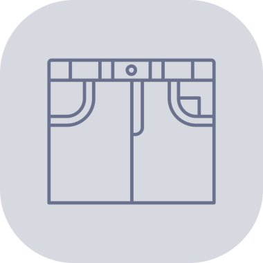 şort simgesi, ince çizgi illüstrasyonu, doğrusal doğrusal, vektör tasarım işareti, konsept sembolü beyaz arkaplan üzerinde düzenlenebilir vuruşlu.