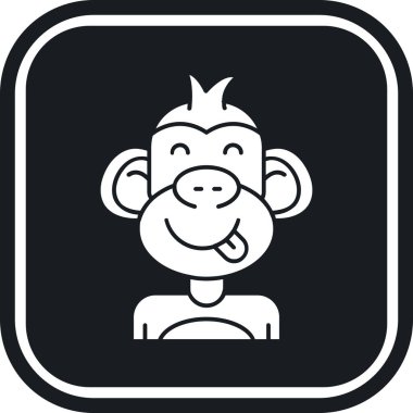 maymun simge vektör çizim