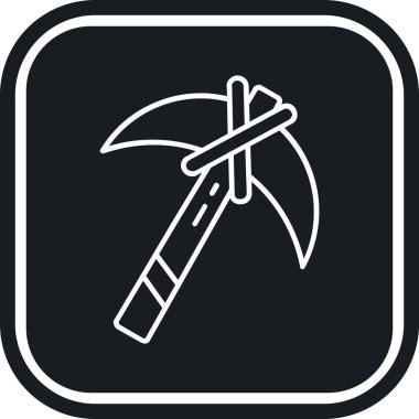 Bir balta simgesinin vektör illüstrasyonu