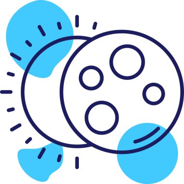 bakteri mikroçip simgesi ana hat biçiminde