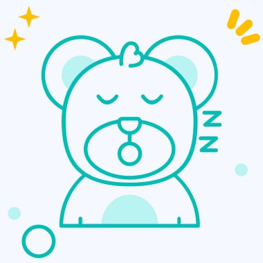 uyku için renk vektörü simgesi