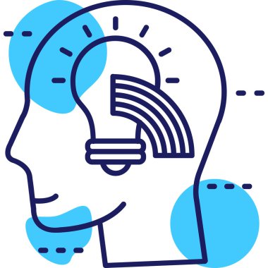 beyin ikonu vektör illüstrasyonu