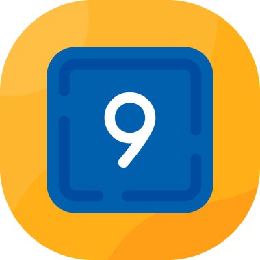 Sekiz numaralı simge, düz stil