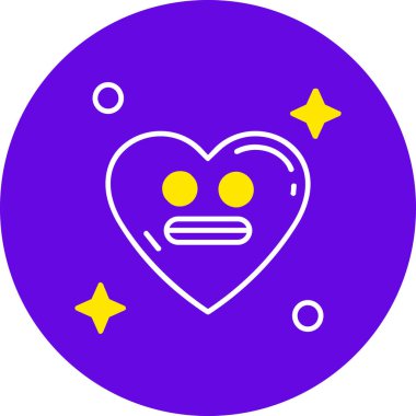 Kalp ikonu vektör illüstrasyonu