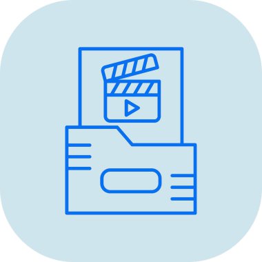 Film. Web simgesi basit illüstrasyon