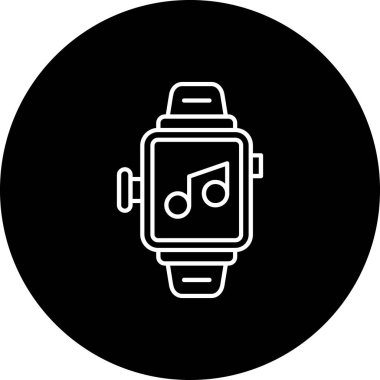 Benzersiz Müzik Oynatıcı Satır Vektörü Simgesi