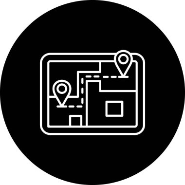 Vektör konumu simge illüstrasyonu