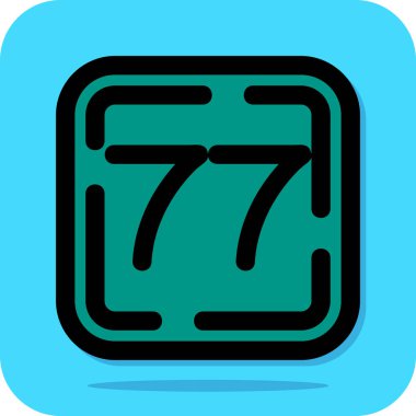 yedi yedinci simge modada izole edilmiş arkaplan