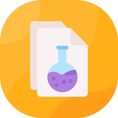 Kimyasal matara web simgesi, basit vektör illüstrasyonu