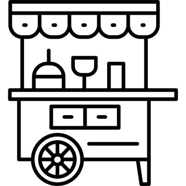 yiyecek ve içecek ikonu vektörü