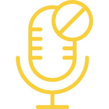 Mikrofon. Web simgesi basit illüstrasyon