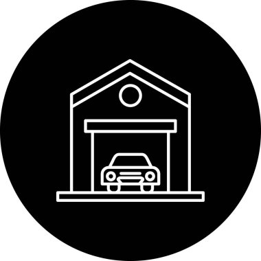 Garaj simgesinin vektör illüstrasyonu