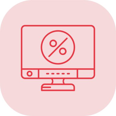 Yüzde simgesi işaret vektör illüstrasyonu