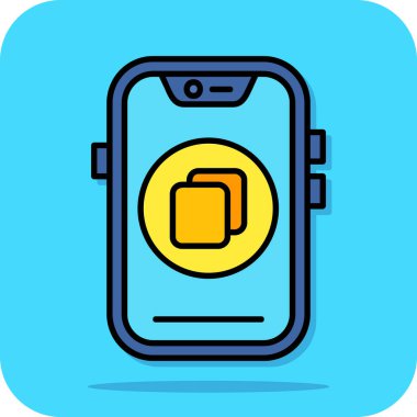 cep telefonu vektör çizimi, basit tasarım