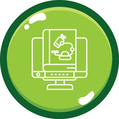 Dizüstü bilgisayar simgesi vektör çizimi