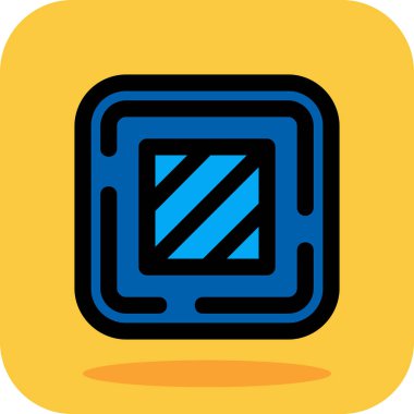 Soyut tasarımda tek bir simgenin vektör illüstrasyonu