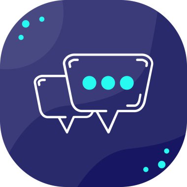 Sohbet simgesi, vektör illüstrasyonu basit tasarım