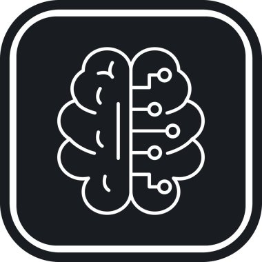 beyin ikonu vektör illüstrasyonu