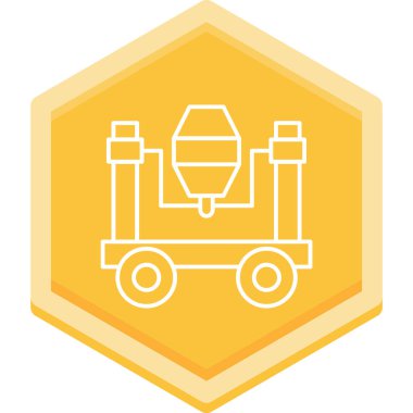 Bir kamyon simgesinin vektör çizimi