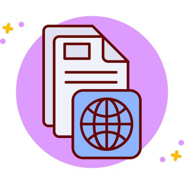 belge simgesi, vektör çizimi