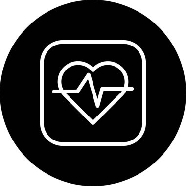 Kalp ikonu vektör illüstrasyonu