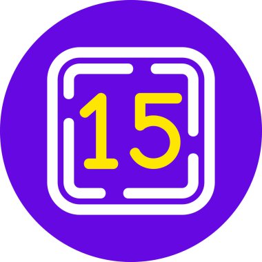 15 artı simge, vektör illüstrasyon tasarımı