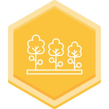 ağaç simgesinin vektör illüstrasyonu