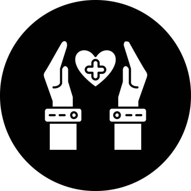 Kalp. Web simgesi basit illüstrasyon