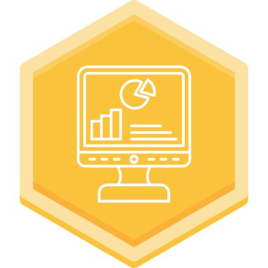 Grafikli bilgisayarın vektör simgesi