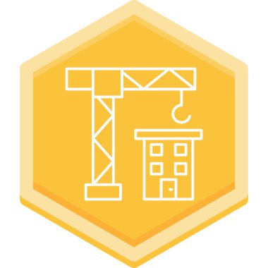 Bina. Web simgesi basit illüstrasyon