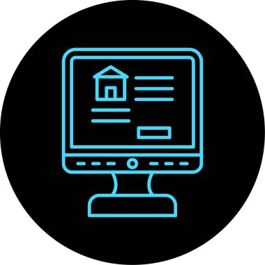 Emlak simgesi, vektör illüstrasyonu