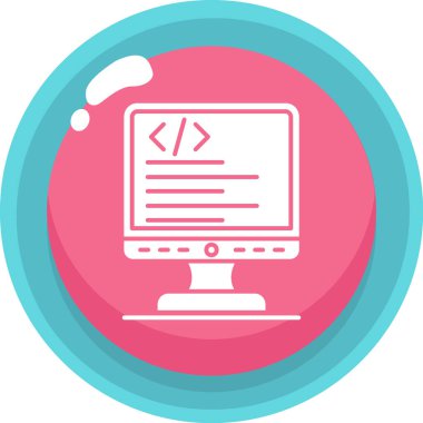 Bilgisayar. Web simgesi basit illüstrasyon