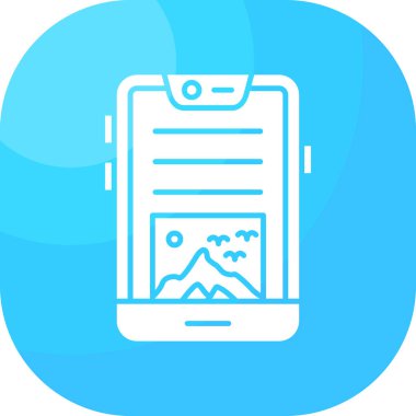 Bir smartphone simge vektör çizim