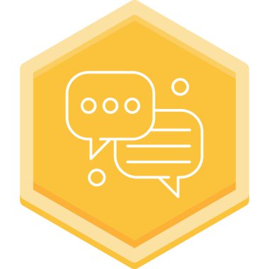 Sohbet web simgesi, basit vektör illüstrasyonu