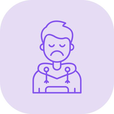 Üzücü. Web simgesi basit illüstrasyon