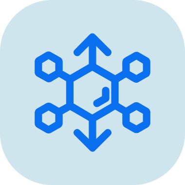 Mavi bir simgenin vektör illüstrasyonu